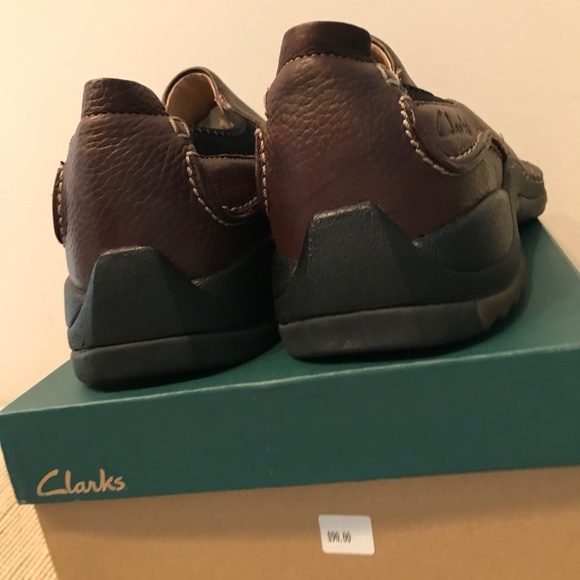 Clarks Mens Lithium Leather Shoes, Sz 13, Brown, New - Picture 4 of 5